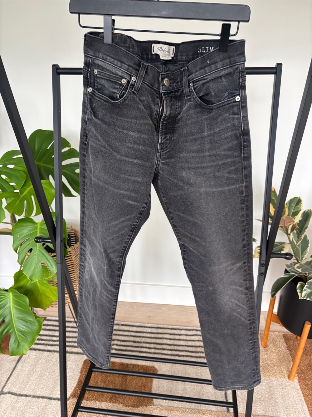 Madewell Slim Men's Black Washed Jeans